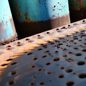 Локальные коррозионные элементы на поверхности стального проката