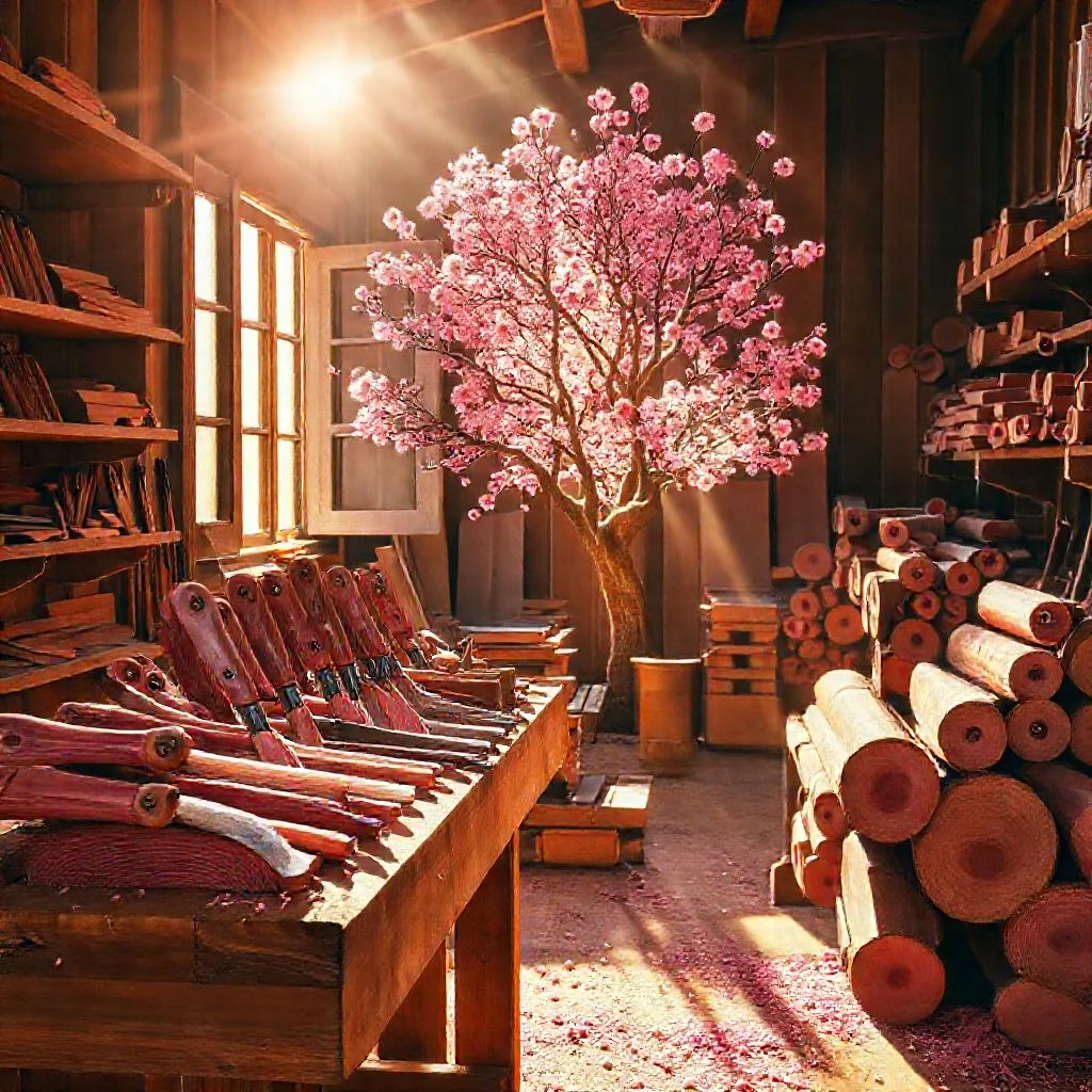 Фото по теме: Розовое дерево для рукоятей инструментов