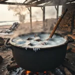 Фото по теме: Вываривание древесины в соленой воде